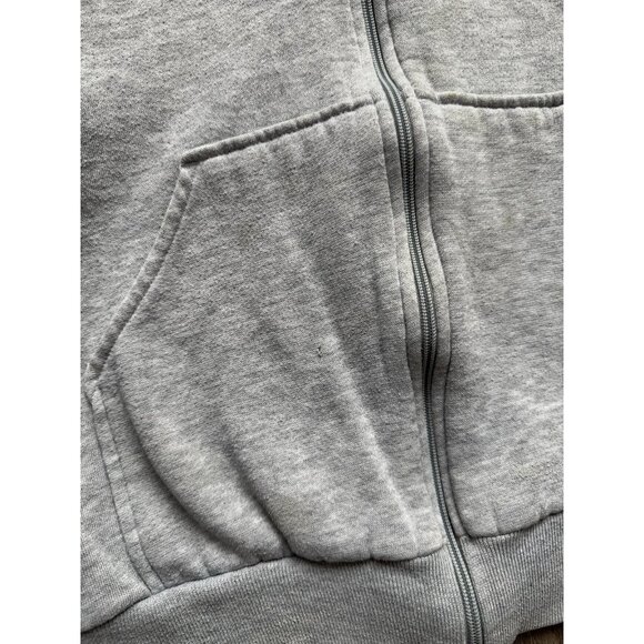 Rare Vintage 80s Nike Swoosh Full Zip Sweater Hoodie Youth Kids XL Gray Blue - Picture 7 of 16